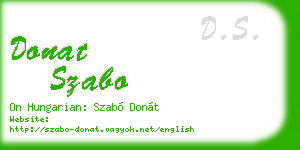 donat szabo business card
